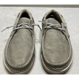 Hey Dude Welsh Grip Mix Shoes Men's 12 Beige Oyster Slip On Casual Foam Insole